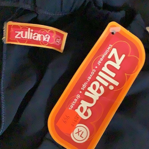 Zuliana Size XL Dark Blue Sheer Beach Cover Up Pants. Made in USA. New With Tags - Picture 4 of 5